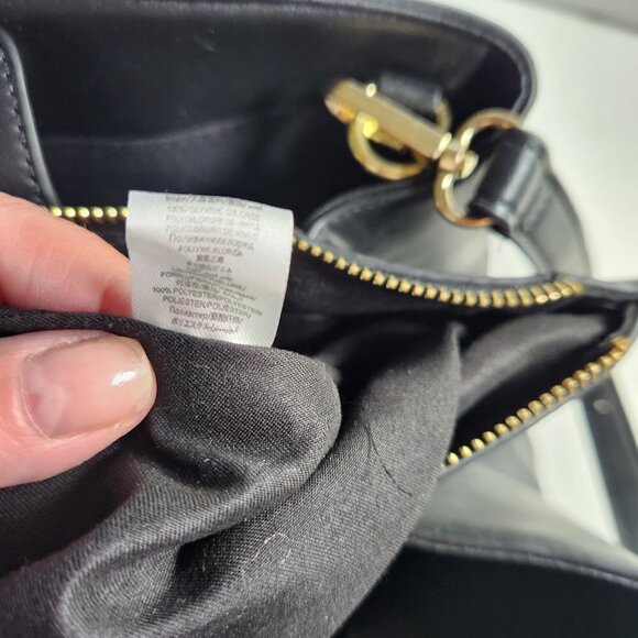 BCBG Purse Shoulder Bag Black with Golden Colour Hardware Polyvinyl Larg… - Picture 7 of 16